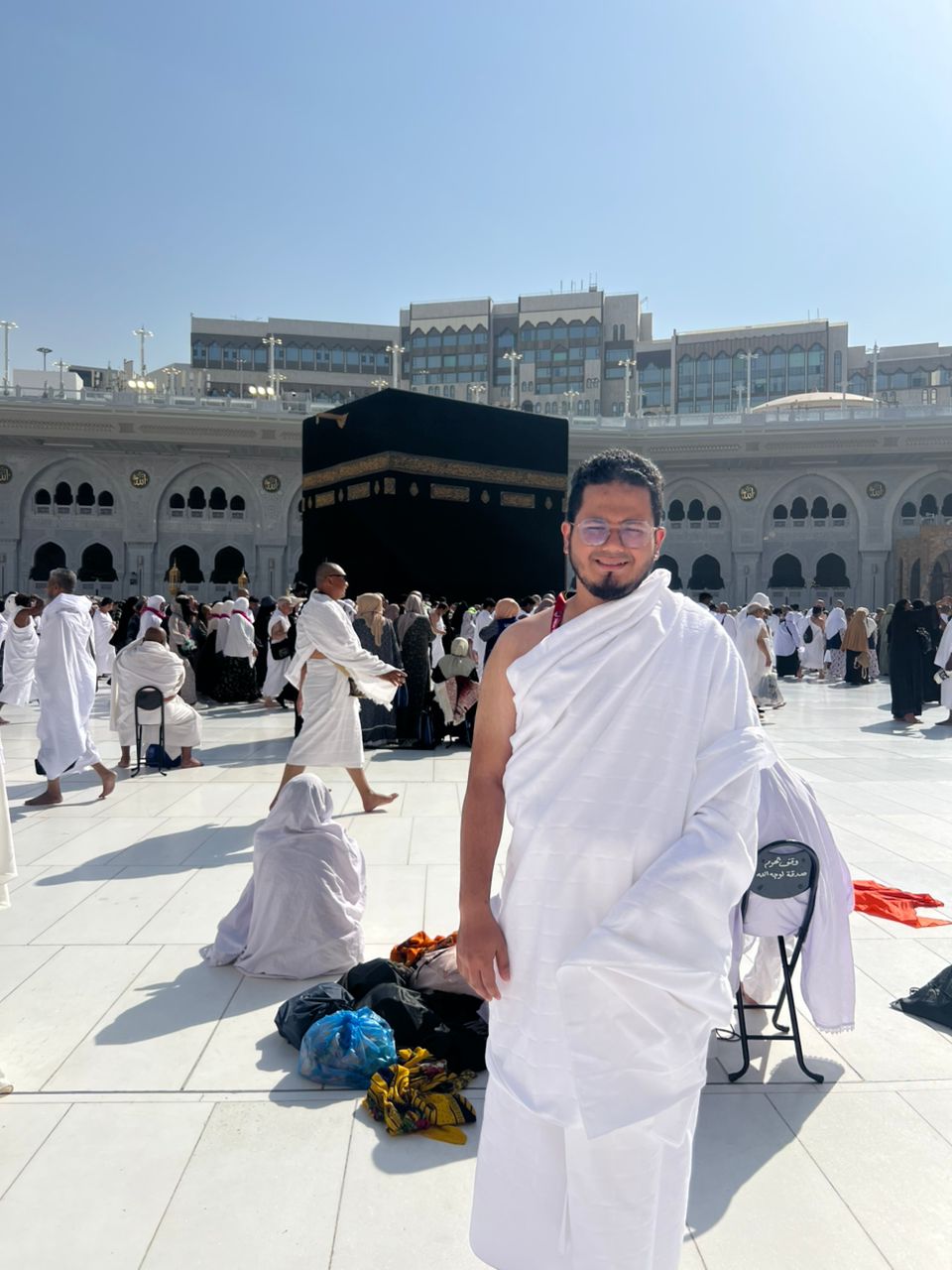 Customer memakai Ihram Kualiti di Masjidil Haram